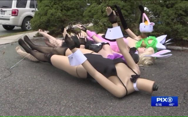 A Woman Vandalizes Her Neighbor’s Racy Easter Display . . . While the Local News Is There