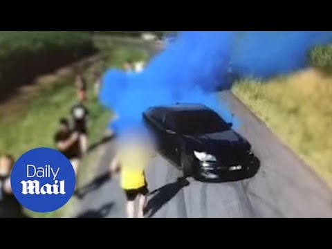 A Guy Is Arrested When His Car Catches on Fire During a Gender Reveal Stunt